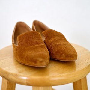 ABLE Brown Suede Pointy Toe Flats